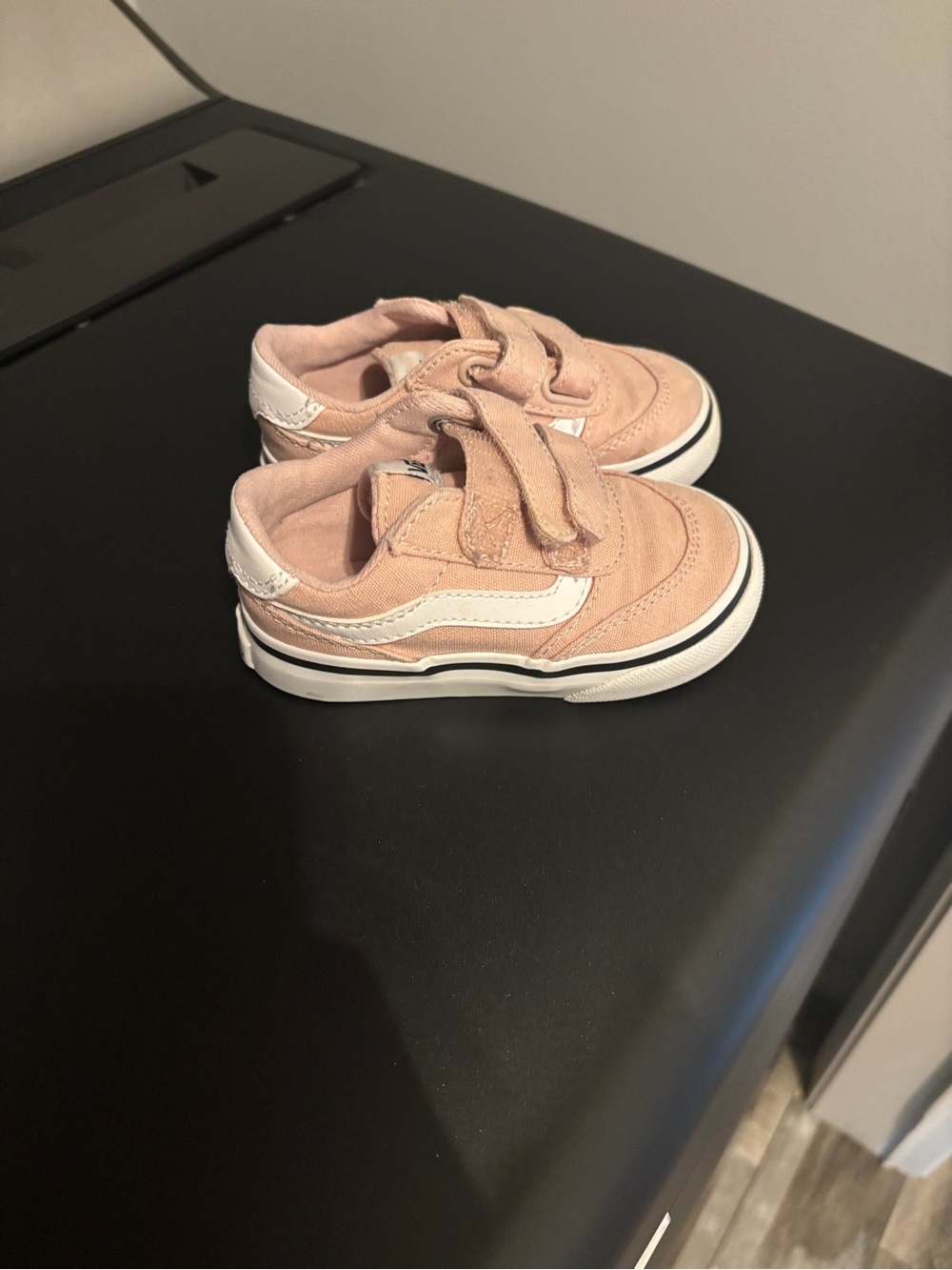 Vans Blush Pink Velcro Sneakers